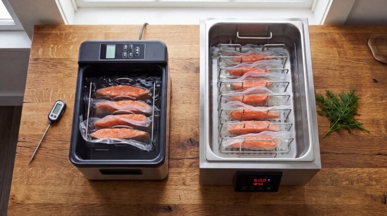 När en sous vide-kokare med integrerad behållare blir det enklaste valet