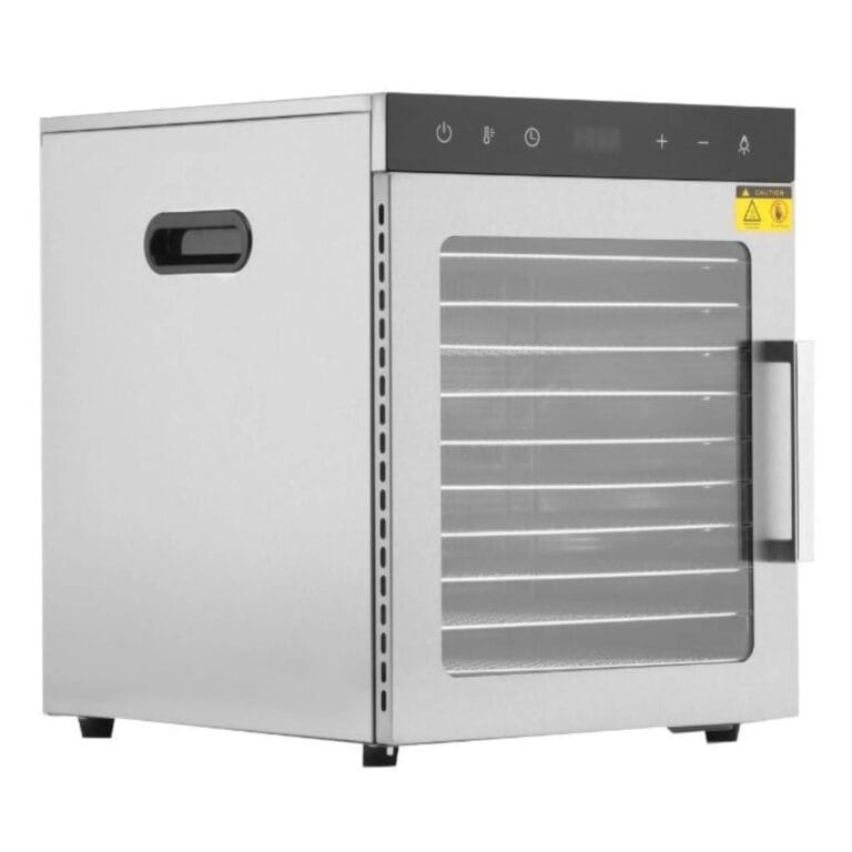Livsmedelstork i rostfritt stål – 10 brickor (800W / 30 till 90°C)