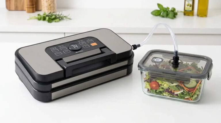Kan man vakuumförpacka sallad? Ja, men speciellt i en stel låda