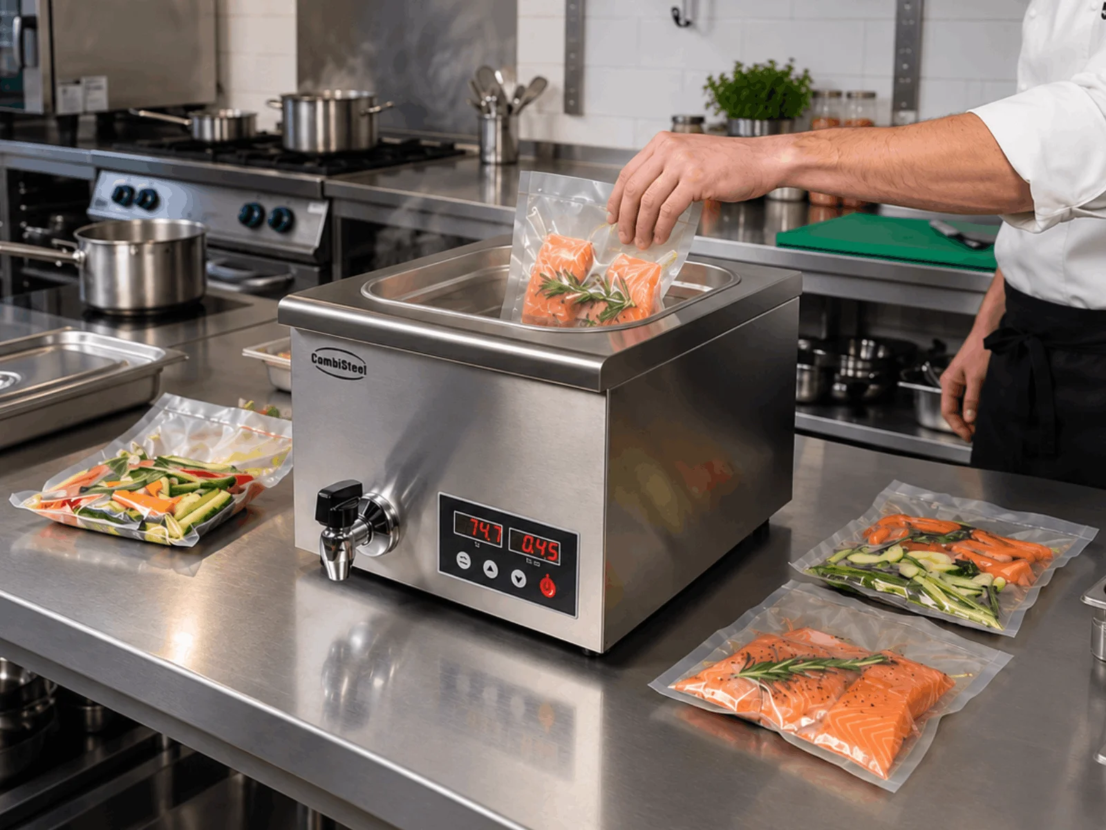 Utbud av professionella sous vide spisar